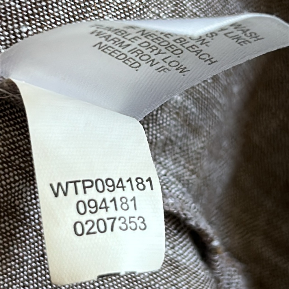 J Jill Love Linen Essential Shirt w Abalone Buttons w MEASUREMENTS! Sz Medium - Picture 11 of 14